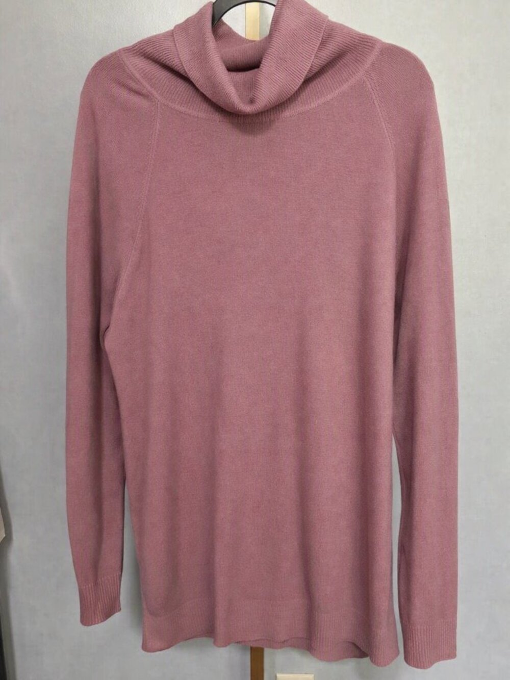 Anygrew Mauve Cowl‑Neck Long Sleeve Top – Size XL